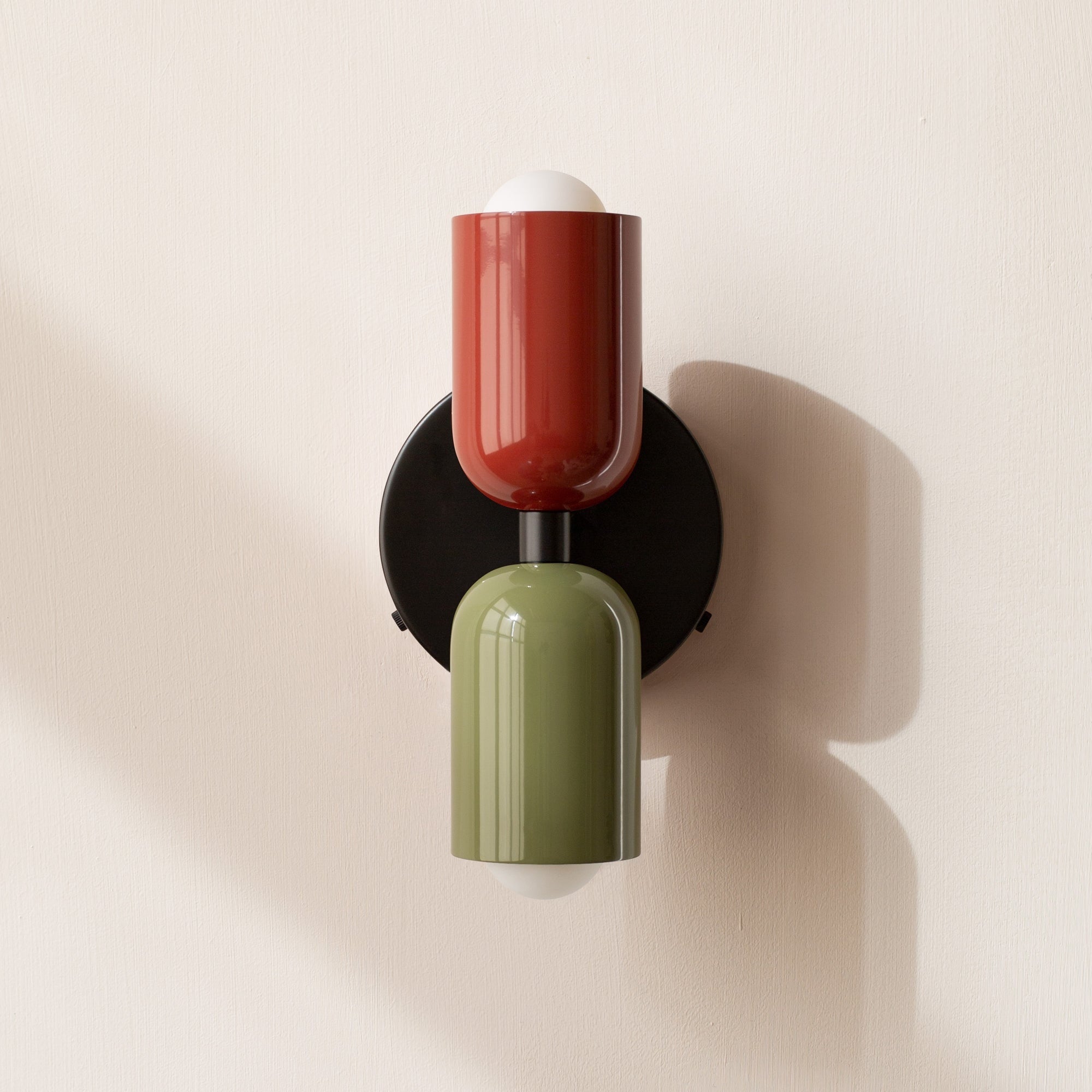 Battery Powered Wall Sconce Lighting with Dual Capsule Shades and Wireless Operation - Image 6