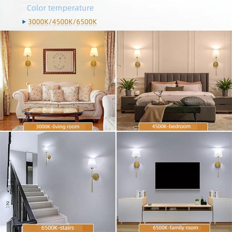 Battery Powered Wall Sconces Wireless Operated Fabric Shade Color Changing LED Cordless Lights - Image 10