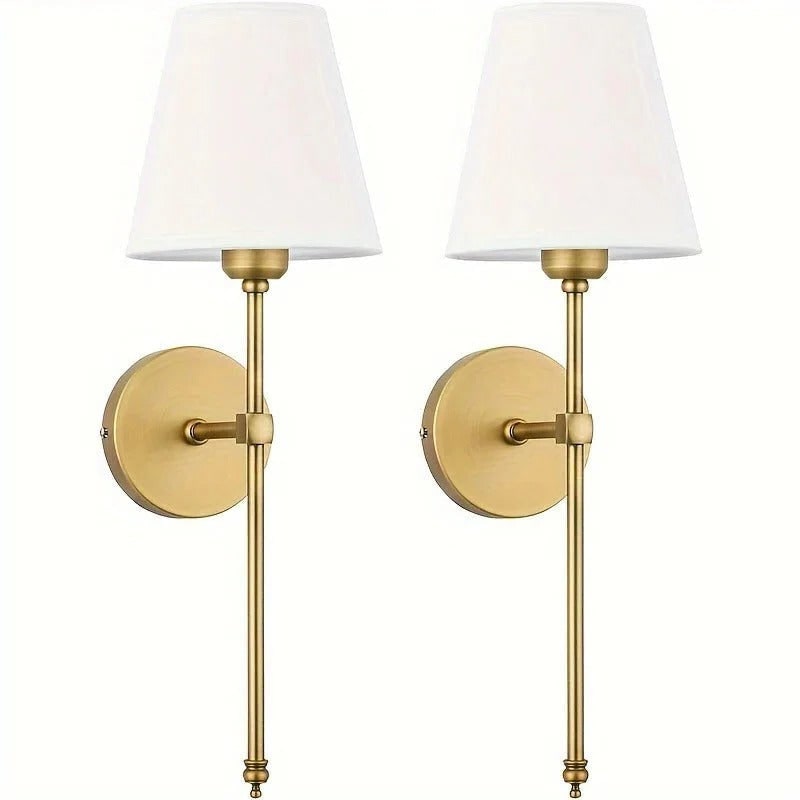 Battery Powered Wall Sconces Wireless Operated Fabric Shade Color Changing LED Cordless Lights - Image 4