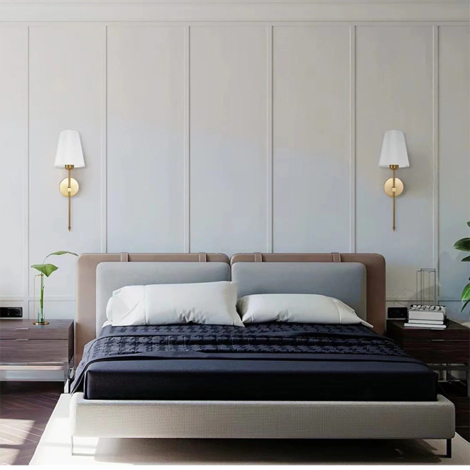 Battery Powered Wall Sconces Wireless Operated Fabric Shade Color Changing LED Cordless Lights - Image 6