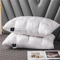 Bed Pillow with Goose Down Fill Quilted Gusseted Design and Piped Edge Trim - Image 7