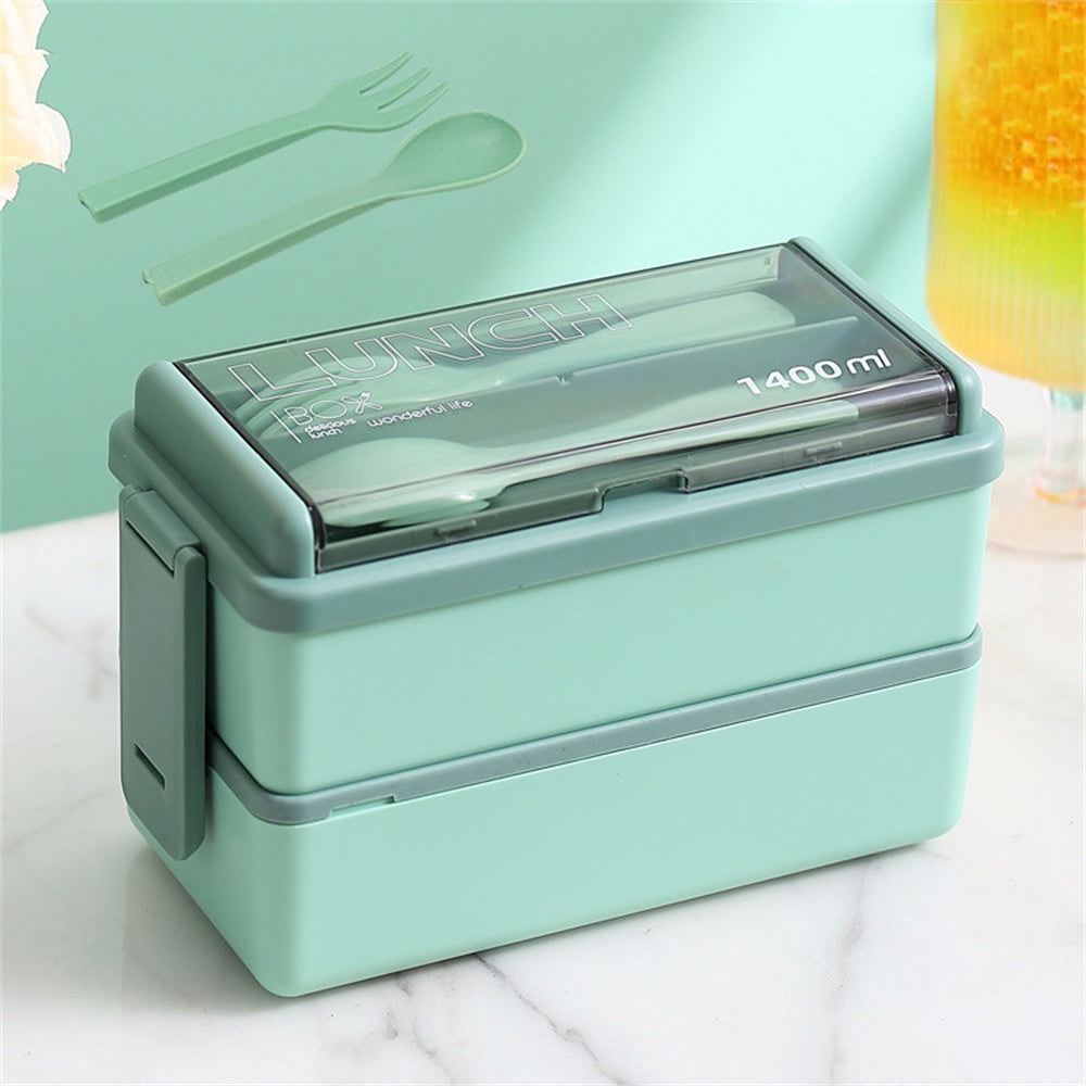 Bento Lunch Box for Adults Leak Proof Compartment Portable Lockable Microwave Safe - Image 2