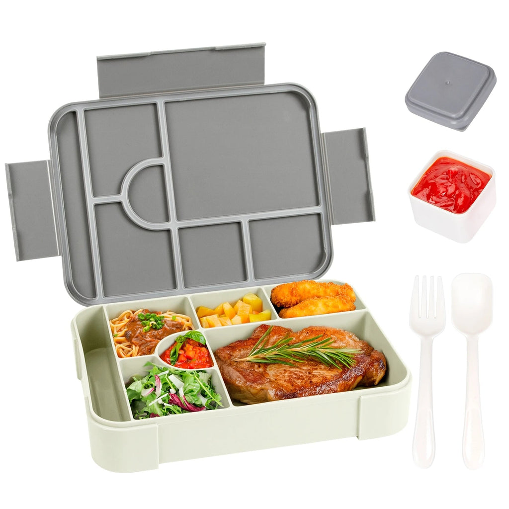Bento Lunch Box Leak Proof Food Storage Container Compartment Cutlery Portable - Image 11