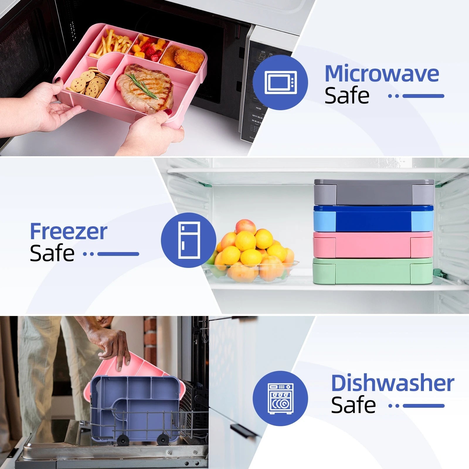 Bento Lunch Box Leak Proof Food Storage Container Compartment Cutlery Portable - Image 6