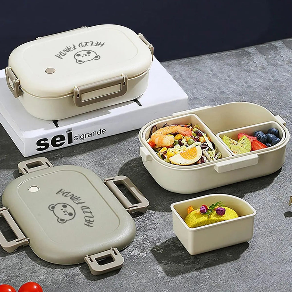 Bento Lunch Box Leak Proof Kids Removable Compartments Portable Microwave Safe - Image 3