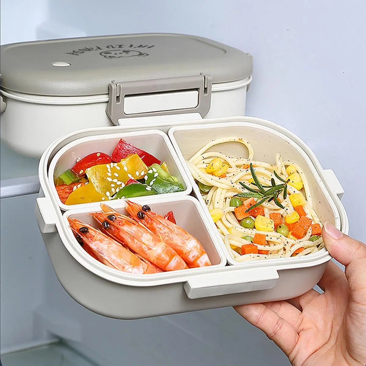 Bento Lunch Box Leak Proof Kids Removable Compartments Portable Microwave Safe - Image 5
