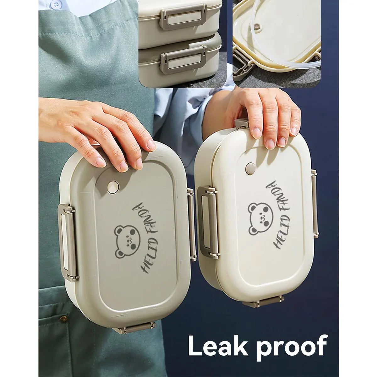 Bento Lunch Box Leak Proof Kids Removable Compartments Portable Microwave Safe - Image 6