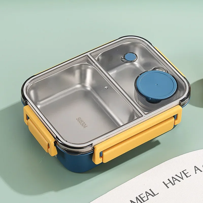 Bento Lunch Box with Stainless Steel Compartments Leakproof Portable Container - Image 10