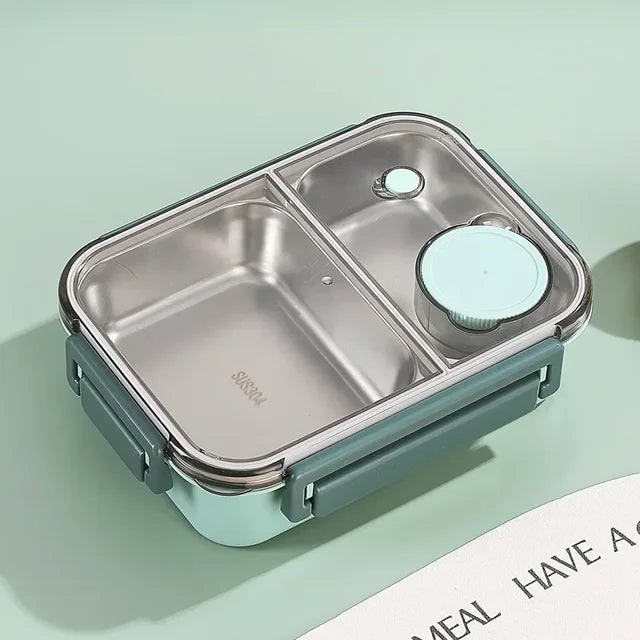 Bento Lunch Box with Stainless Steel Compartments Leakproof Portable Container - Image 13