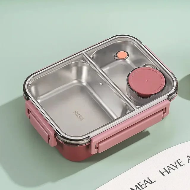 Bento Lunch Box with Stainless Steel Compartments Leakproof Portable Container - Image 15