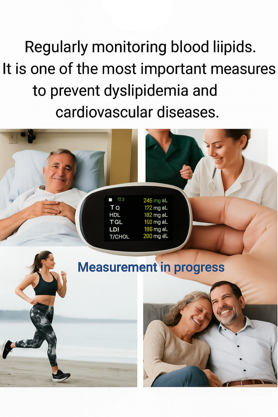 Blood Glucose Monitor Glucometer Non Invasive Fingertip Portable Digital Screen - Image 10