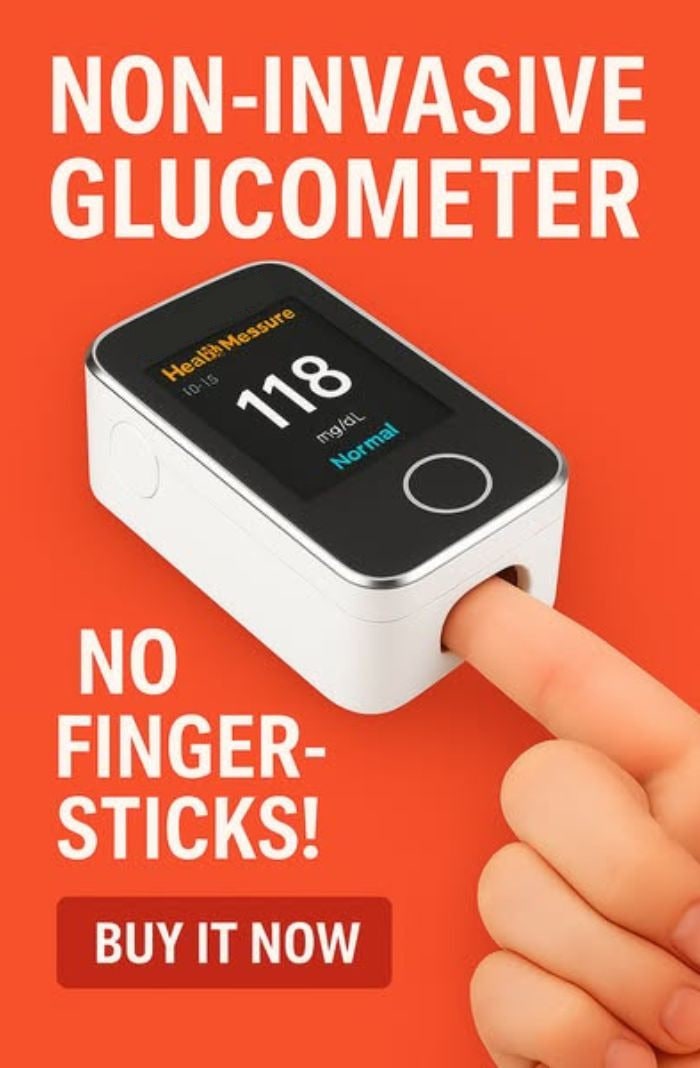 Blood Glucose Monitor Glucometer Non Invasive Fingertip Portable Digital Screen - Image 3