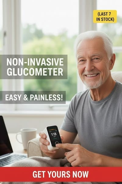 Blood Glucose Monitor Glucometer Non Invasive Fingertip Portable Digital Screen - Image 5