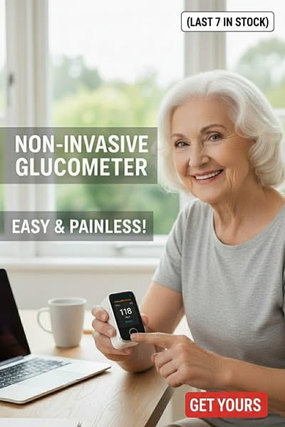 Blood Glucose Monitor Glucometer Non Invasive Fingertip Portable Digital Screen - Image 7