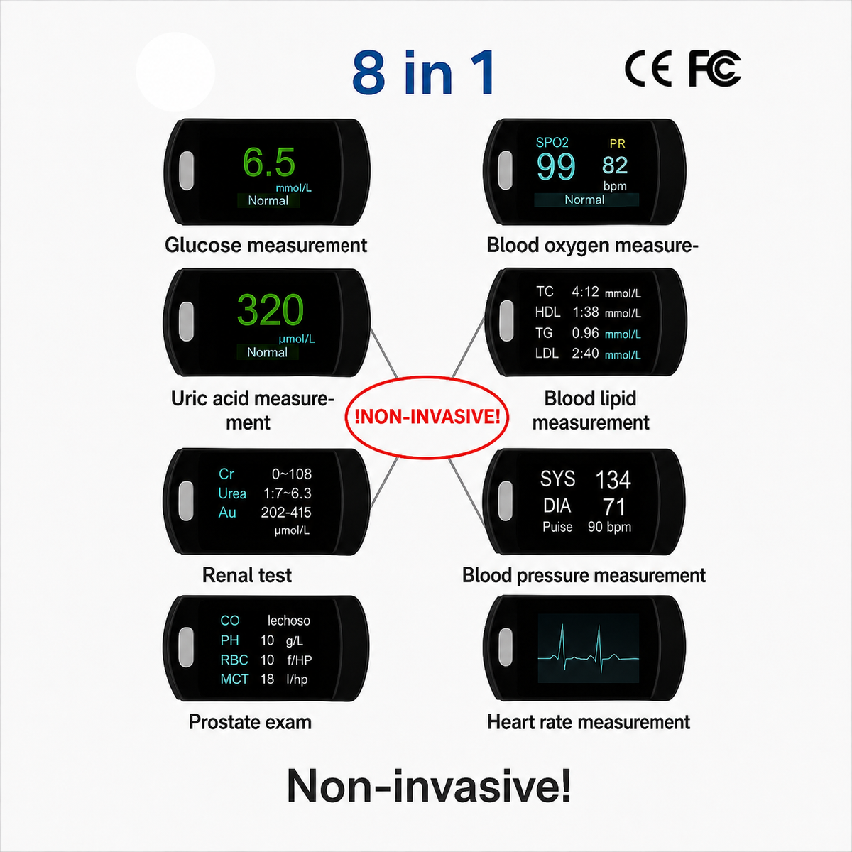 Blood Sugar Monitor with Portable Digital Display and Fingertip Glucose Testing - Image 10