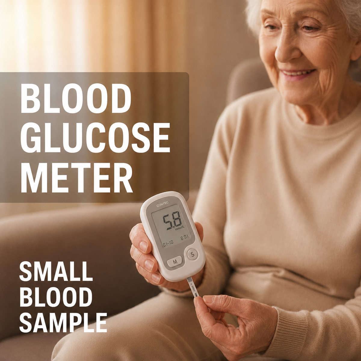 Blood Sugar Monitor with Portable Digital Display and Fingertip Glucose Testing - Image 4