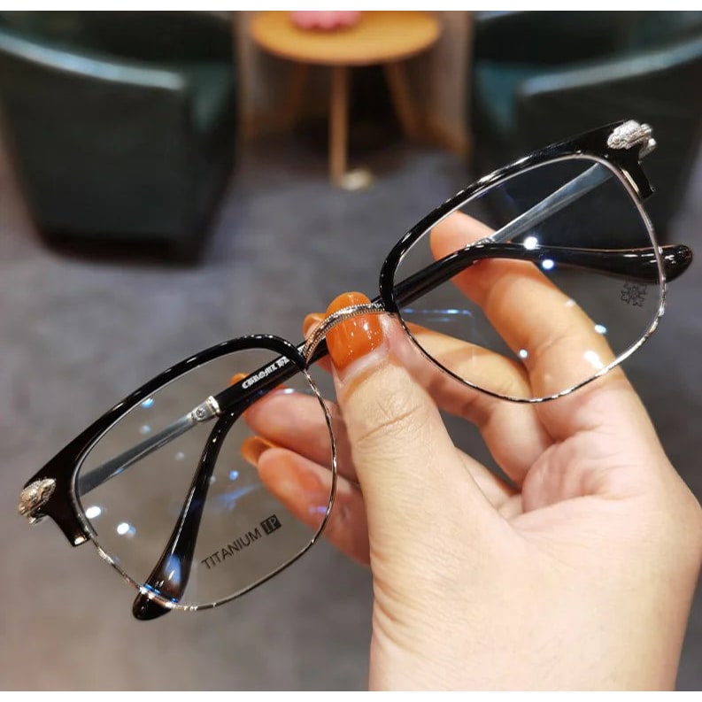 Blue Light Blocking Reading Glasses with Semi-Rimless Frame and Adjustable Nose Pads - Image 7