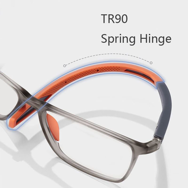 Blue Light Glasses Reading Rectangular Plastic Spring Hinge - Image 3