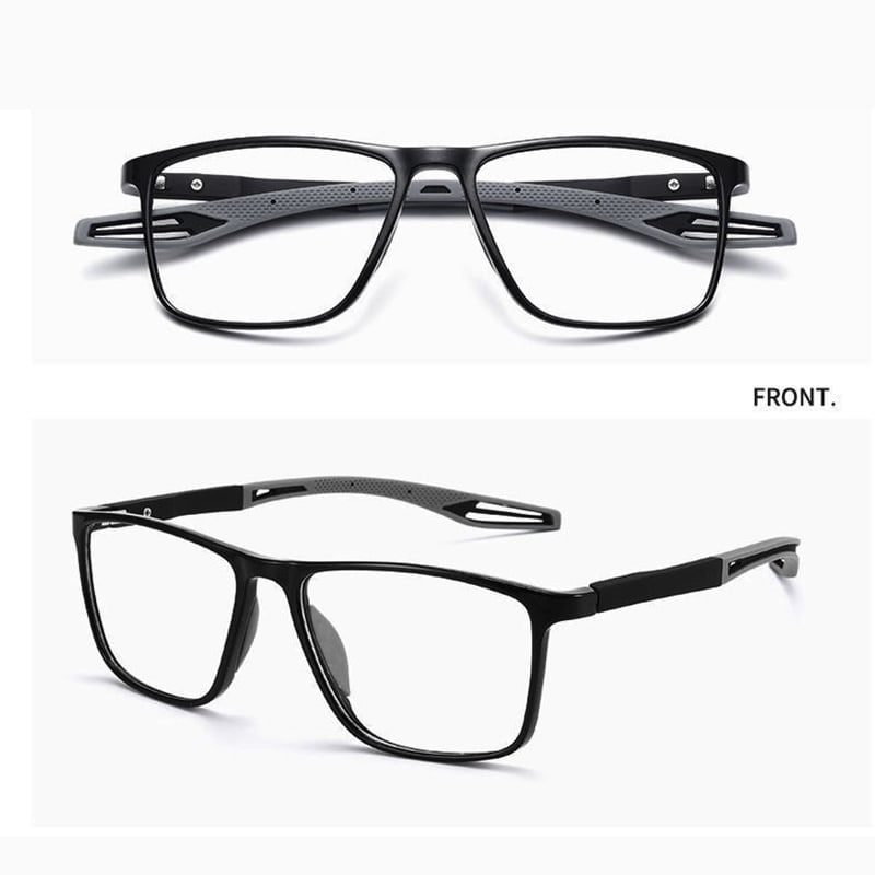 Blue Light Glasses Reading Rectangular Plastic Spring Hinge - Image 4