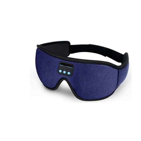 Bluetooth Blackout Sleep Mask with Built-In Speakers and Weighted Design Silk - Image 1
