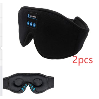Bluetooth Blackout Sleep Mask with Built-In Speakers and Weighted Design Silk - Image 2