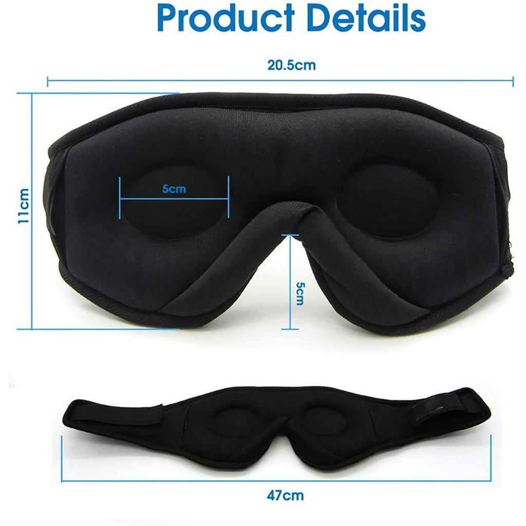Bluetooth Blackout Sleep Mask with Built-In Speakers and Weighted Design Silk - Image 3