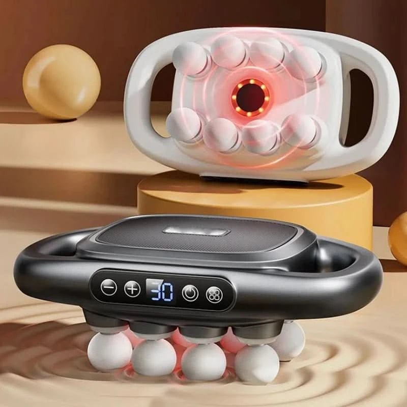 Body Massager Handheld Massage Gun Portable Dual Handle Eight Node LED Display Fascia - Image 2