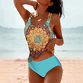 Bohemian Mandala Print Tankini Set for Women