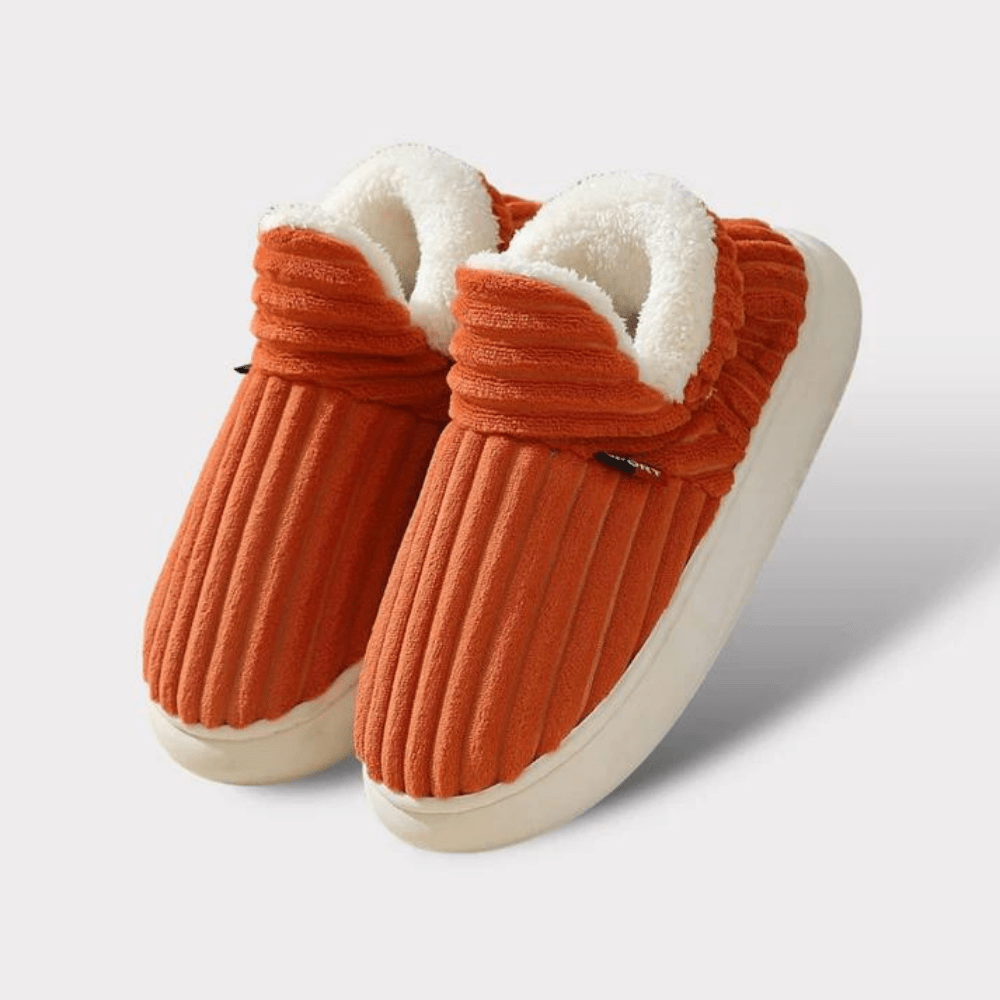 Bootie Slippers Boots Fleece Lined Corduroy Non Slip Rubber Sole - Image 10