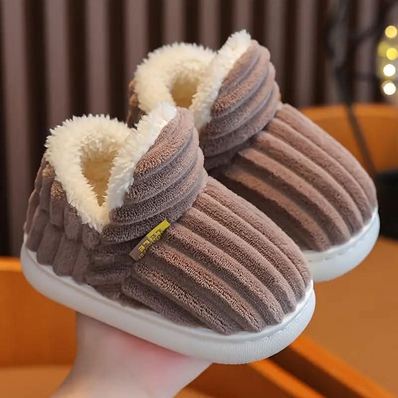 Bootie Slippers Boots Fleece Lined Corduroy Non Slip Rubber Sole - Image 12