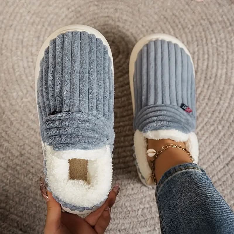 Bootie Slippers Boots Fleece Lined Corduroy Non Slip Rubber Sole - Image 13