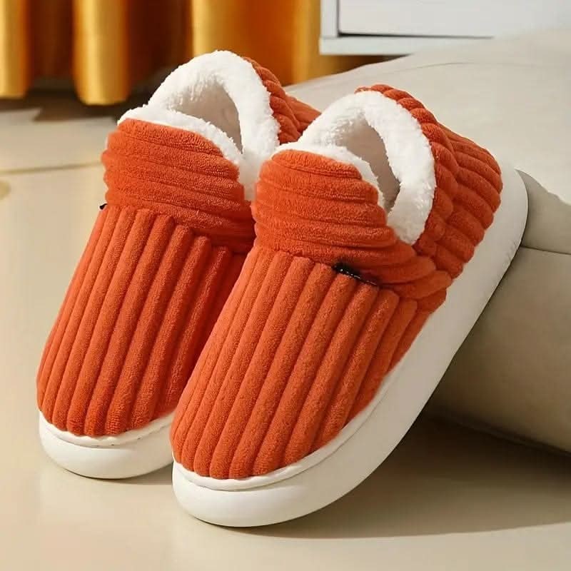 Bootie Slippers Boots Fleece Lined Corduroy Non Slip Rubber Sole - Image 17
