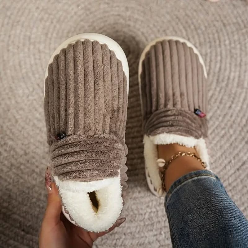 Bootie Slippers Boots Fleece Lined Corduroy Non Slip Rubber Sole - Image 18
