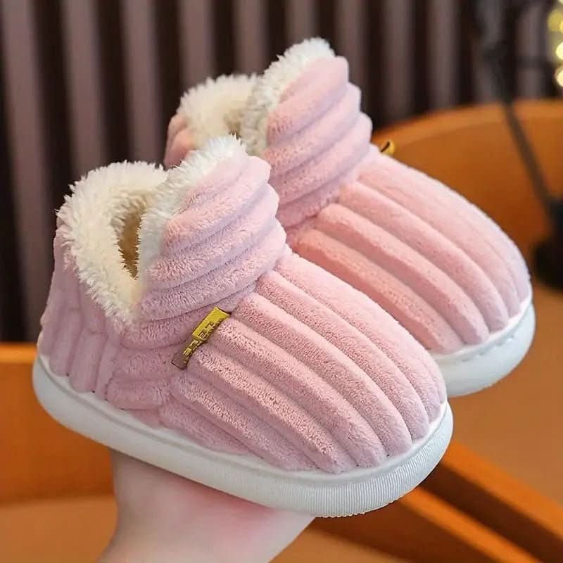 Bootie Slippers Boots Fleece Lined Corduroy Non Slip Rubber Sole - Image 19