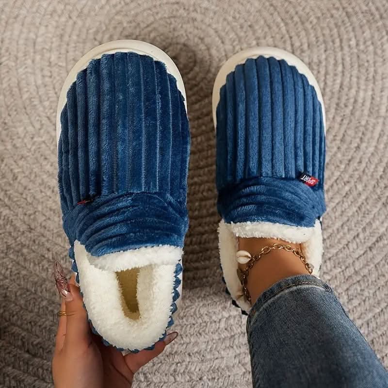 Bootie Slippers Boots Fleece Lined Corduroy Non Slip Rubber Sole - Image 20