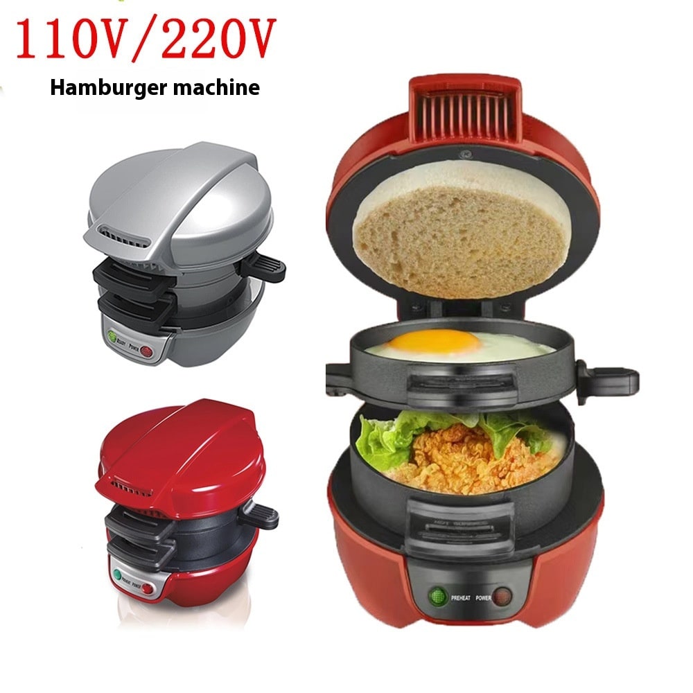Breakfast Sandwich Maker and Machine with Non-Stick Plates for Eggs and Cheese Sandwiches - Image 1