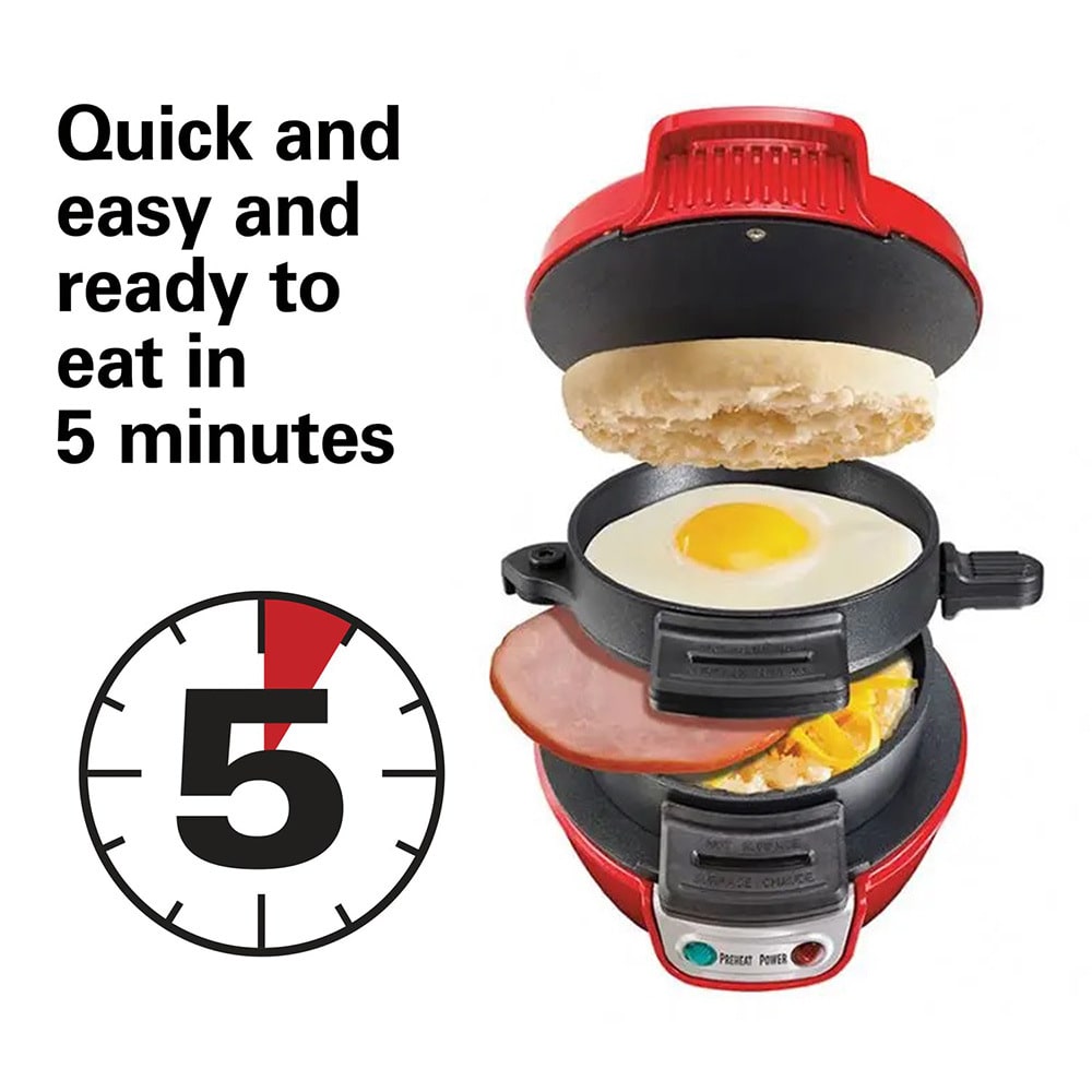 Breakfast Sandwich Maker and Machine with Non-Stick Plates for Eggs and Cheese Sandwiches - Image 16