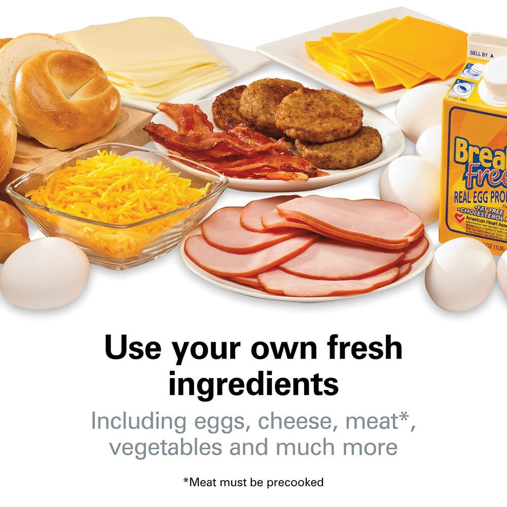 Breakfast Sandwich Maker and Machine with Non-Stick Plates for Eggs and Cheese Sandwiches - Image 2