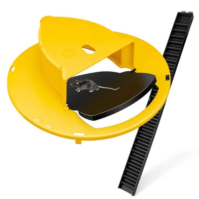 Bucket Mouse Trap with Humane Live Catch Ramp and Automatic Reset for 5-Gallon Pail Glue - Image 4