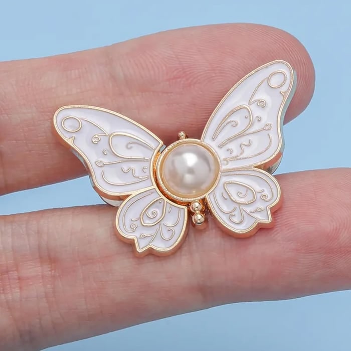 Butterfly Jeans Waist Tightener Clips with Pearl Center and No-Sew Pin - Image 15