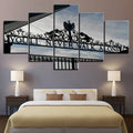 Canvas Wall Art Decor 5 Panel Split Print with Wrought Iron Gate Design for Dining Room and Living - Image 4
