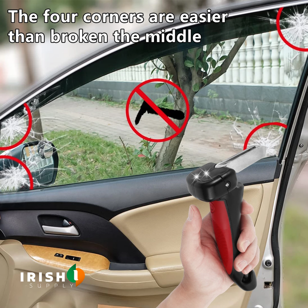 Car Assist Handle with Window Breaker and Seatbelt Cutter Emergency Tool - Image 5