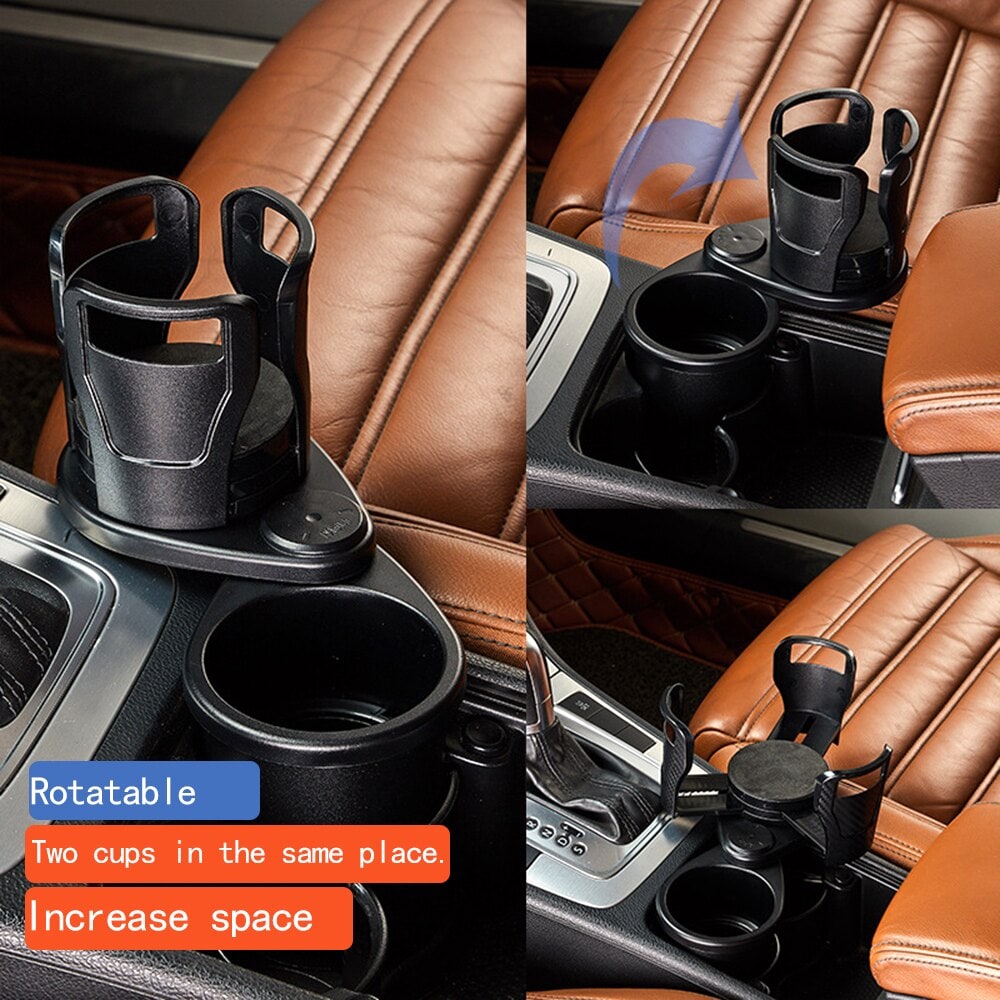 Car Cup Holder Expander with Rotating Base and Adjustable Arms for Auto Vehicle Beverage Storage - Image 6