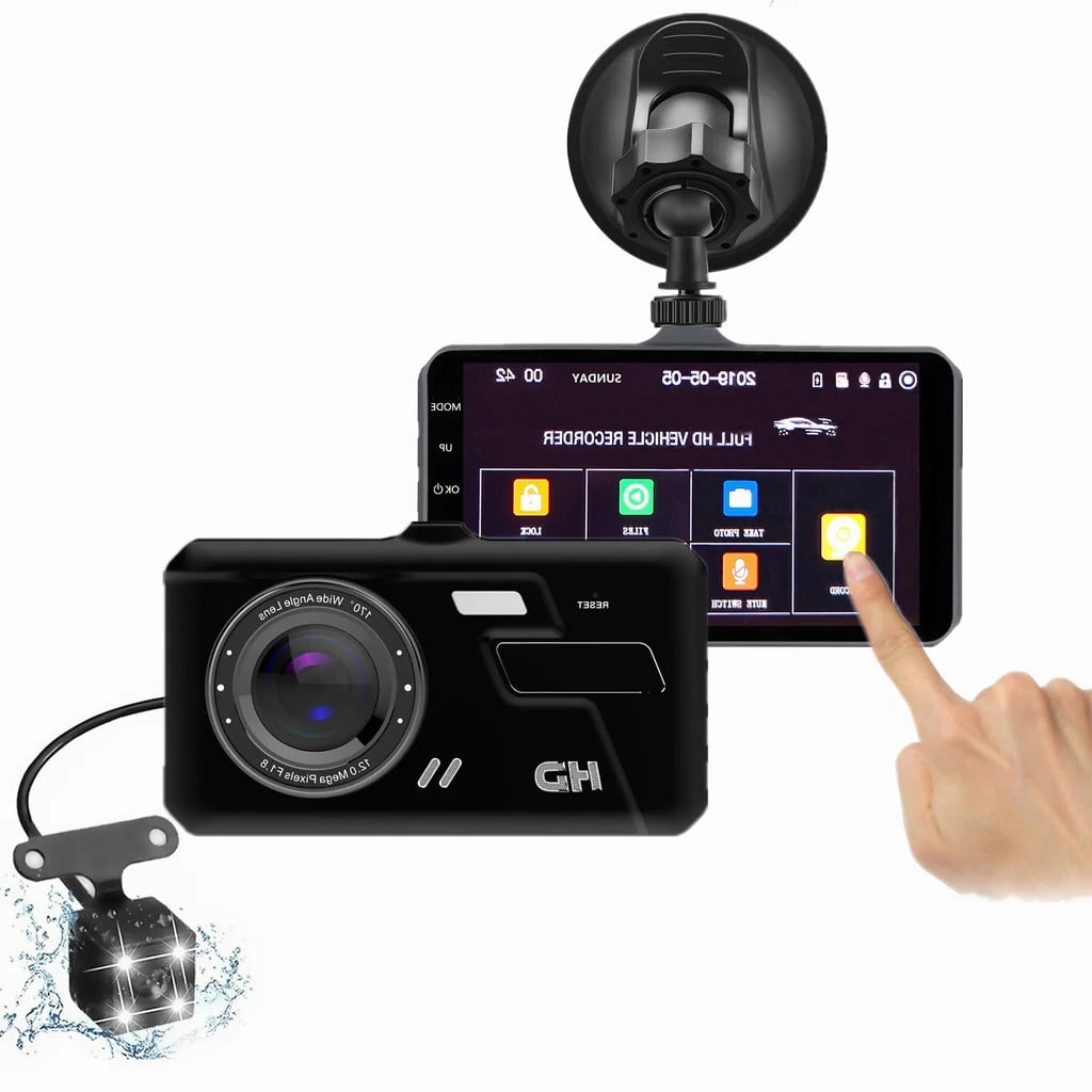 Car Dash Camera with Rear and 1080p Full HD Wide-Angle Coverage - Image 1