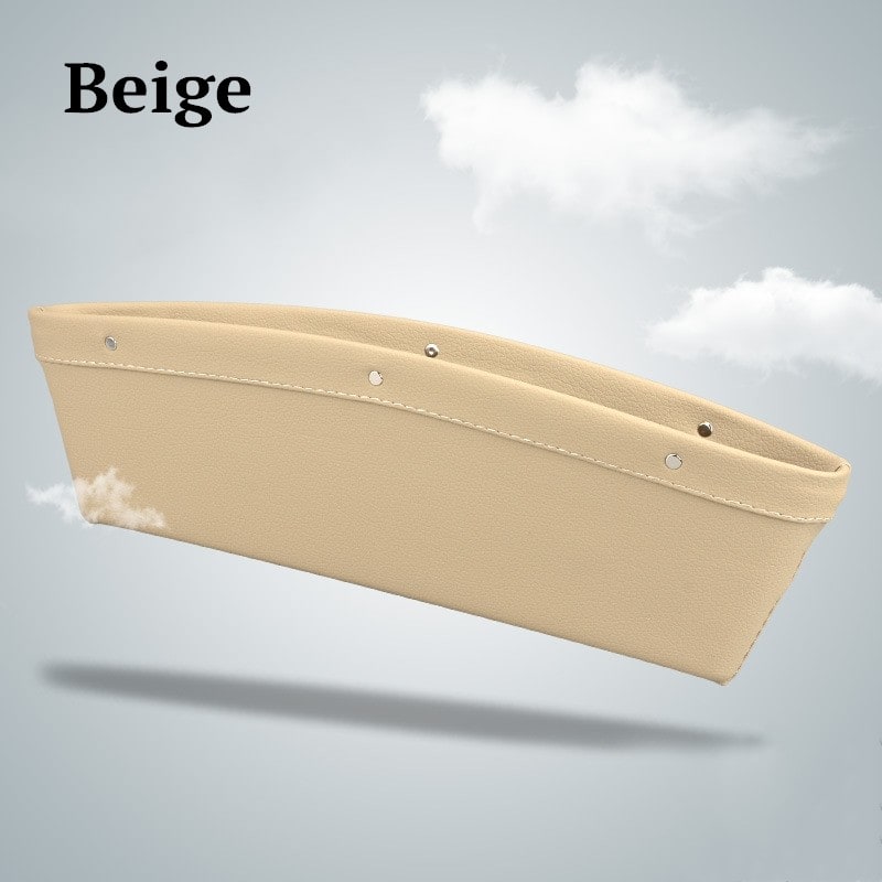 Car Gap Filler and Vehicle Seat Organizer with Faux Leather Design and Storage Pocket - Image 1
