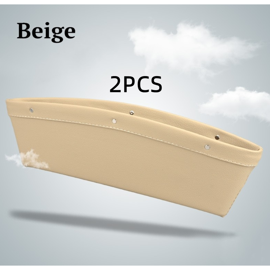 Car Gap Filler and Vehicle Seat Organizer with Faux Leather Design and Storage Pocket - Image 3