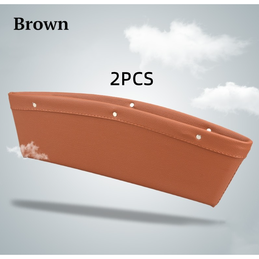 Car Gap Filler and Vehicle Seat Organizer with Faux Leather Design and Storage Pocket - Image 4