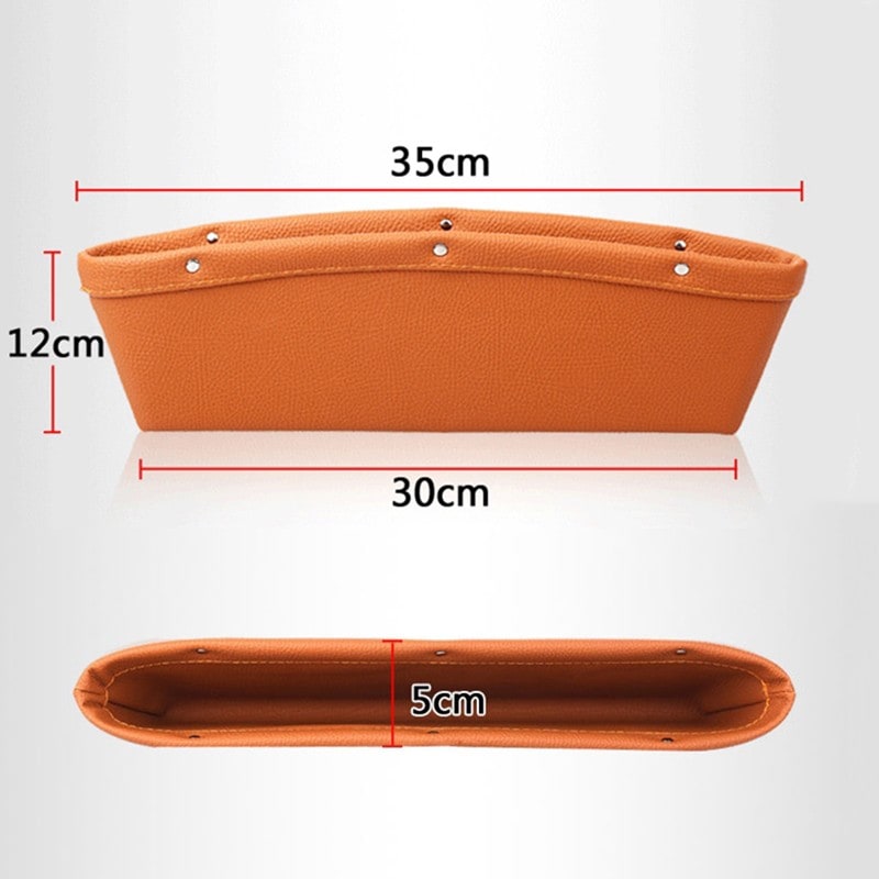 Car Gap Filler and Vehicle Seat Organizer with Faux Leather Design and Storage Pocket - Image 7