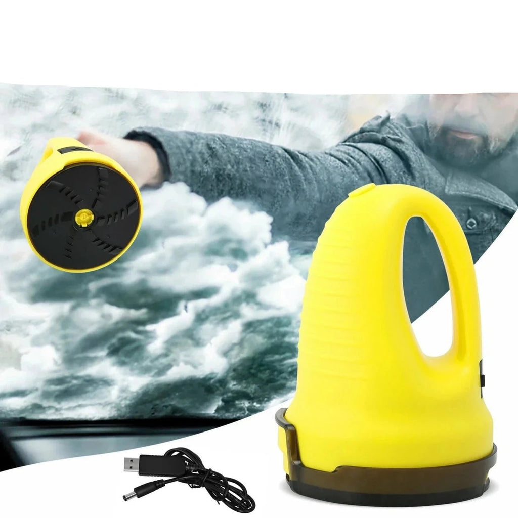 Car Ice Scraper Electric Windshield with Rotating Disc and USB Rechargeable Heated Defrost - Image 1
