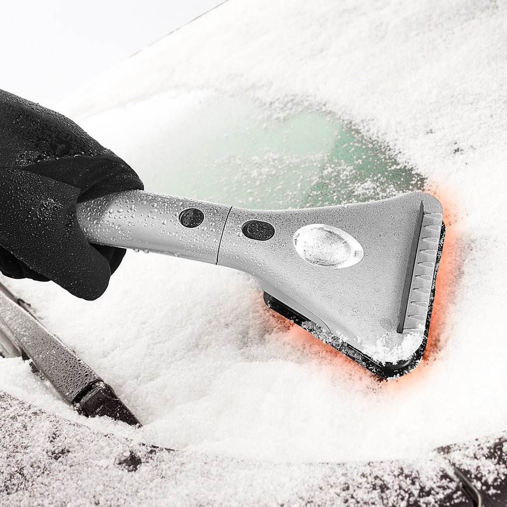 Car Ice Scraper Heated Electric Extendable LED Windshield Winter - Image 1